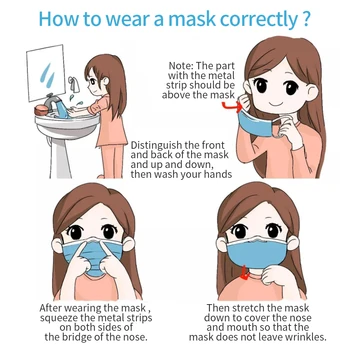 Módní Masky, Dýchací Masky, Plynové Masky, Jednorázové Masky Nonwove 3 Vrstva Ply Filtr Bezpečnostní Masku Proti Prachu Filtrační Masky