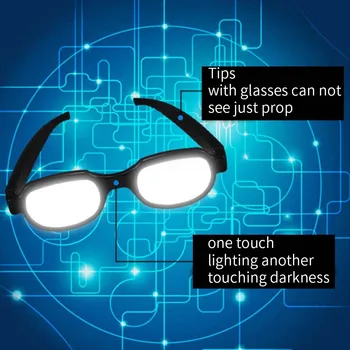 Módní Muži Ženy LED Světlo Svítící Brýle Brýle Anime Cosplay Party Prop