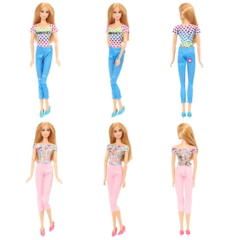 Módní Ručně vyráběné Krásné 5 položky/lot Party Večerní Šaty doll oblečení, Panenky, příslušenství Pro panenky Barbie Hra Nejlepší Dárek k Narozeninám