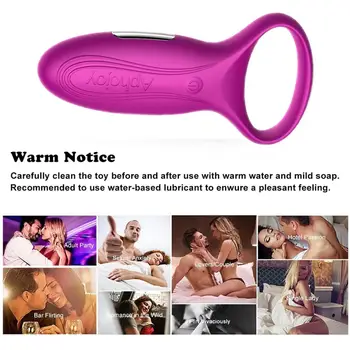 Natahovací Intenzivní Klitoris Stimulace Vibrátor Cock Ring Pro Muže, Silikonové Penis Vibrátor Prsteny Cudnosti, Dospělý Sex Hračky Pro Pár