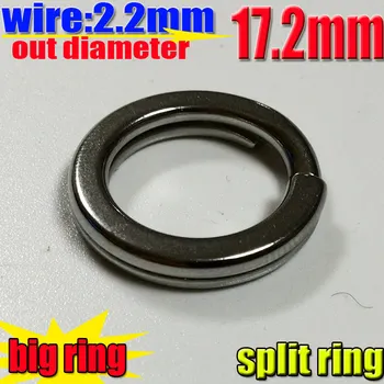Největší split kroužky velikost:2.2 mm OD: 17.2 MM Zkušební 155 kg množství:80pcs/mnoho nerezové oceli 304