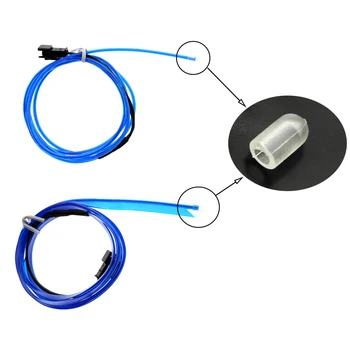 Neon Light EL Drát Cap 2,3 mm vodotěsný kryt pro Flexibilní EL Wire Trubice Lano
