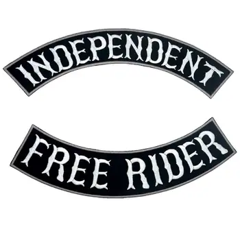 NEZÁVISLÁ FREE RIDER ROCKER Vyšívané Šití Label punk biker Opravy Oblečení Samolepky Oblečení Doplňky Odznak
