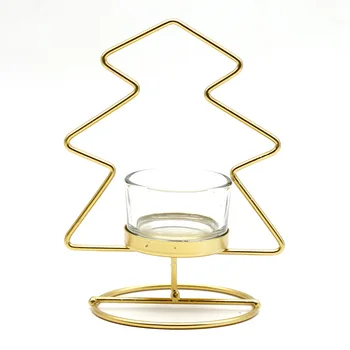 Nordic in styl zlatý železný svícen dekorace večeři při svíčkách doma jídelní stůl kreativní aroma svícen cup