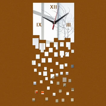 Nové 51 hodiny Velké Zrcadlo domácí dekoraci hodinky nástěnné hodiny Obývací Pokoj Quartz Akryl Kreativní prodej real