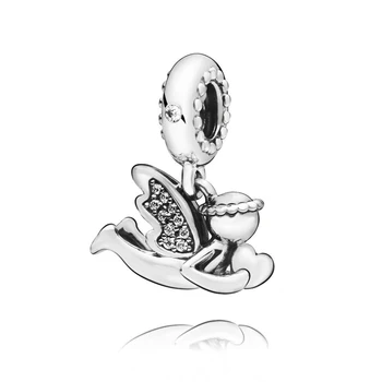 Nové 925 Sterling Silver Kreativní Zirkon Přívěsek Kouzlo Fit Originál Pandora Náramek Šperky Dárek