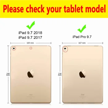 Nové Brnění Pouzdro pro Apple iPad 9.7 2017 2018 celého Těla Ochranný Kryt pro iPad 5 6 7 Stojánek Dítě Silikonové Pouzdro +FilmPen