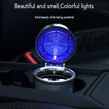 Nové LED světlo, Auto Cigaretový Popelník s krytem Pro Držák Car Air Vent popelník