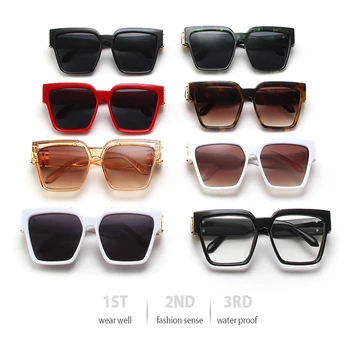 Nové Osobní Sluneční Brýle Pro Muže, Náměstí Millionaire Sluneční Brýle, 2021 Vintage Brýle Pro Hip Hop Móda Leopard Tisk Gafas