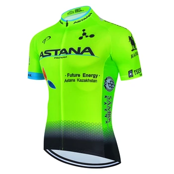 Nový 2020 Letní Astana s Krátkým rukávem Pro tým Ropa Ciclismo MTB Cyklistické Oblečení Prodyšné Pánské Cyklistické Sportovní Oblečení Jersey