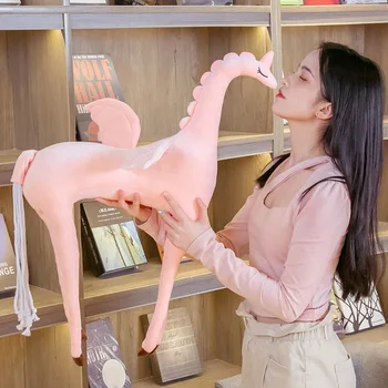 Nový Anděl Kůň Zvíře Plněné Plyšové Hračky Pink Unicorn Panenka Pro Děti A Přítelkyně Narozeniny A Vánoční Dárky 55/80cm