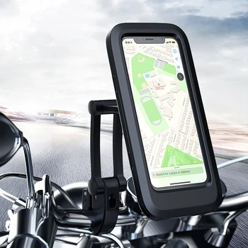 Nový Design 360 Rotace Motocykl Kolo Scooter Vodotěsný Držák na Mobilní Telefon GPS Řídítka Klip Dlouhý Výlet na Kole Příslušenství