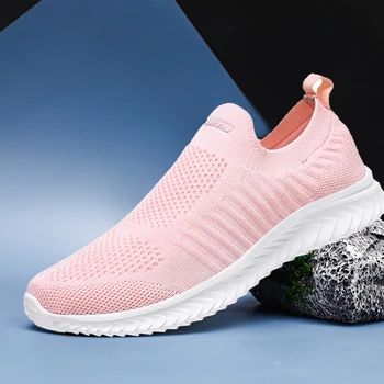 Nový mužů tenisky lehké módní ležérní boty, slip-on pohodlné dámské růžové pár boty velké velikosti 11 šedá bez krajky design