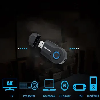 Nový Nový Bezdrátový Vysílač Bluetooth Stereo Audio Hudební Počítač, Bluetooth, 3,5 MM Audio Adaptér pro TV Telefon