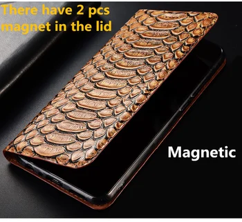 Obchodní Skutečné Pravé Kůže Magnetické Telefon Pouzdro Pro Samsung Galaxy A8 Plus 2018/Samsung Galaxy A8 2018 Kožené Pouzdro Slot Pro Kartu