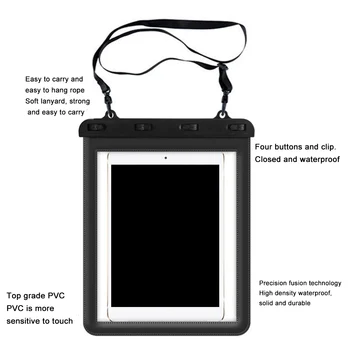 Odolnost Proti Vodě Pouzdro Kryt Chránič 10.5 Palcový Vodotěsný Tablet Suché Taška Pro Ipad, Kindle, Samsung MiPad2/3