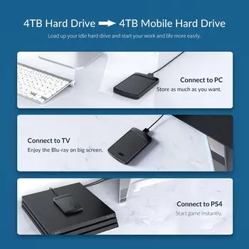 ORICO HDD Případě 2,5 palcový SATA na USB 3.0 Externí Pevný Disk Skříně pro 7 mm/9,5 mm SSD Disk s UASP Auto Spánku HDD
