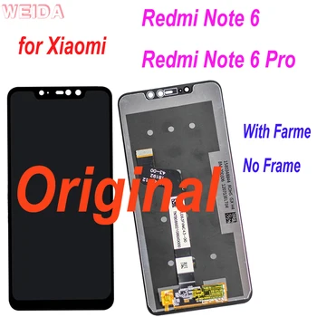 Originální LCD pro Xiaomi Redmi Note 6 LCD Displej, Touch Screen Digitizér Montáž s Rámečkem pro Redmi Note 6 Pro Zobrazení Nahradit