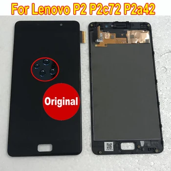 Originální Nové AMOLED LCD Pro Lenovo Vibe P2 P2a42 P2c72 Display Touch Screen Digitizér Montáž s Rámečkem Sklo, Snímač Pantalla