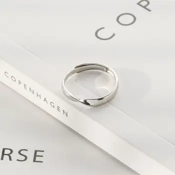 ORYANAVs925 Sterling Silver Mobius Prsten Couple Ring Otevřený Kroužek Pro Ženy Jemné Šperky Dárek, Snubní Prsteny Valentýna Dárek