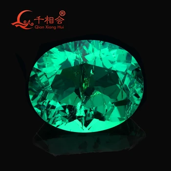 Oválný tvar Vytvořeno Hydrotermální Kolumbijské Emerald včetně drobných trhlin a vměstků volné drahokam