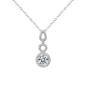 Pevné 925 Stříbro Barva Náhrdelník, Skutečný Diamantový Přívěsek pro Ženy Přírodní Bizuteria Topaz Drahokam Šperky Přívěsek S925 Náhrdelníky