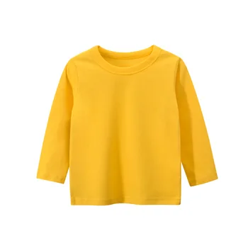 Podzim Zimní spodní Prádlo Děti T-Shirt pro 1-8year Děti, Dívky, Chlapci jednobarevné Bavlněné Topy Oblečení