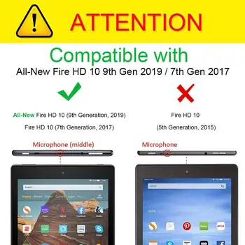 Pro Amazon Fire HD 10 Případě All-Nový Tablet Vydání v roce 2019 9. Generace Oheň HD10 Případě