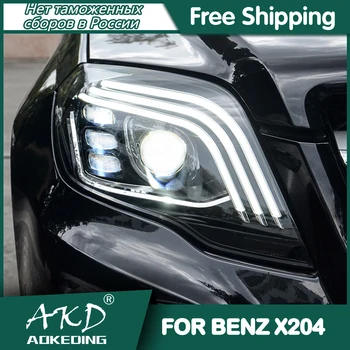 Pro Auto BENZ X 204 Světlomety 2012-DRL Denní Běžící Světlo, LED Bi Xenon Žárovky Mlhového Světla, Auto Příslušenství, GLK300 250 350 Světlometu