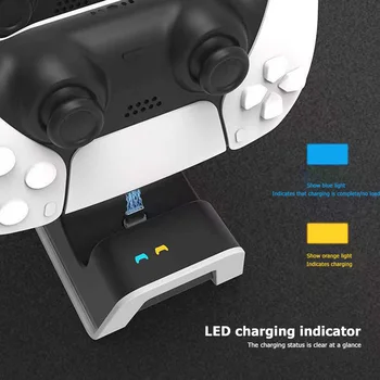 Pro DualSense Duální Nabíječka Kolébka Bezdrátový Herní Ovladač s LED Světlem pro Sony Playstation 5 PS5 Nabíjecí Dokovací Stanice