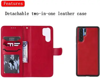 Pro Huawei P30 Pro Případ, že Kryt Odnímatelný PU Kůže Magnetické Hodí Držák do Auta Folio Wallet Pouzdro pro Huawei P30 Lite P20 P20 Lite