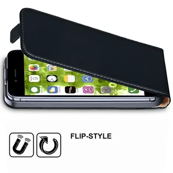 Pro iphone 7 Capa Klasický Magnetický Klip Design Premium Kožené Vertikální Flip Pouzdro pro iPhone 4s 6 6s 5 5S SE 5C 6 plus 8 X