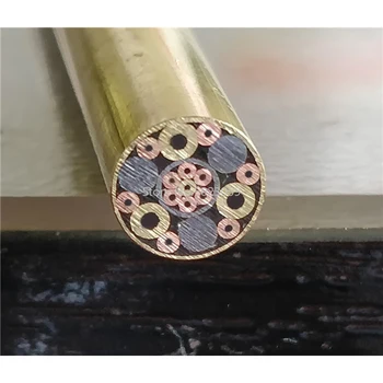 Průměr 6mm DIY Nůž Dříku Mozaiky Pin Nýty 9cm Délka Nehtů Mosazné Trubky+ocel Trubice, #P06