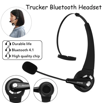 Přes Hlavu, Noise Canceling, Volání Centrum bluetooth Bezdrátový Headset Mikrofon Hands Free Sluchátka pro Truckerů Ovladačů