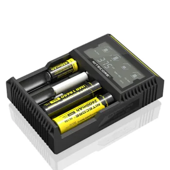 Původní Nitecore D4 18650 Baterie Nabíječka s LCD displejem Pro IMR Li-ion LiFePO4 Ni-MH Ni-Cd Dobíjecí 26650 18650 14500 Nabíječka