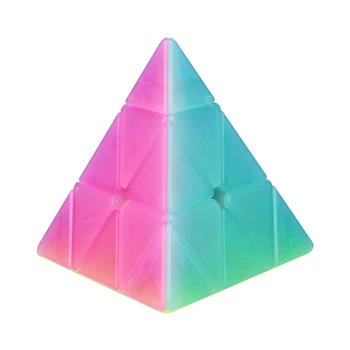 QiYi 3x3x3 vzdělávací pyramidy QiMing rychlosti Samolepky, nálepka Magic Cube, Puzzle, dítě, děti, hračky