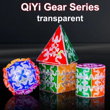 Qiyi Zařízení 3x3 Pyramind Válec Koule Transparentní qiyi gear Rychlost Kostičky Profesionální Cubo Magico Vzdělávací Hračky