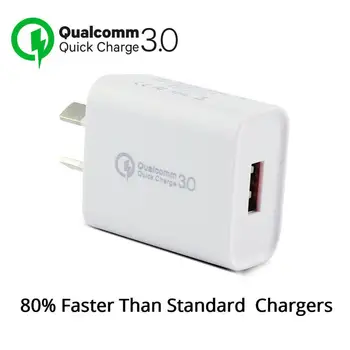 Quick Charge 3.0 5V 3A Mobilní Telefon rychlonabíječka Zdi Domů Cestovní AC Rychlá Nabíječka Adaptér EU/US Plug