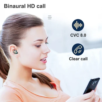 ROCKSTICK F9 TWS Bezdrátová Sluchátka Bluetooth 5.0 Bass Stereofonní Vodotěsná Sluchátka Headset s Mikrofonem Nabíjecí box