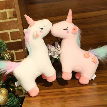 Roztomilý super roztomilý pony miminko plyšové hračky bůh zvíře unicorn panenka panenka panenka dítě spát komfortní polštář bed doll dívka srdce polštář dítě