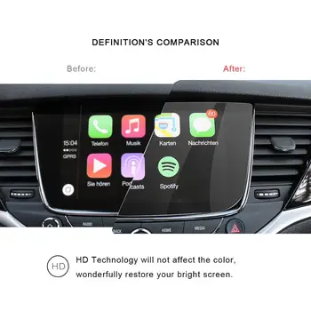 RUIYA Auto Navigace Screen Protector Pro Crossland X 8 cm 2017 2018 Dotykového Displeje Středové Auto Interiérové Samolepky Příslušenství