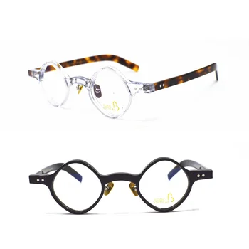 Ručně Vyrobené Acetát Vintage Malé Brýlové obruby Divný Kolo Plné Ráfku Brýle RUČNĚ VYROBENÉ KVALITNÍ UNISEX RX SCHOPEN