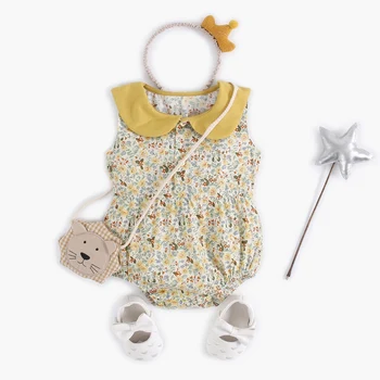 Sanlutoz Novorozené Dítě Princezna Holky Obleky Bavlněné Dětské Letní Oblečení Roztomilý Květiny Kojenecké Oblečení