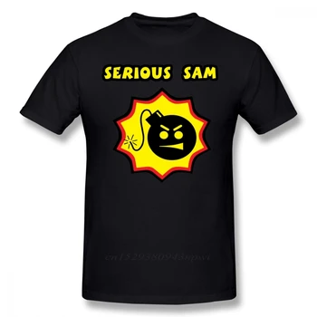 Serious Sam T-Shirt Serious Sam Replika T Košile Bavlna Letní Tričko Muži Roztomilý Krátký Rukáv Tištěné Tričko