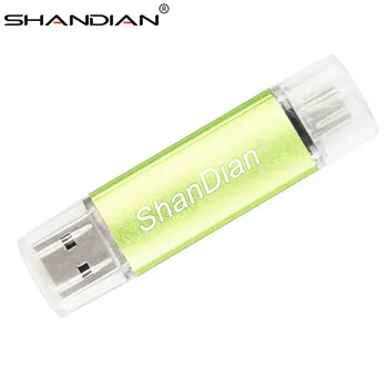 SHANDIAN Dvojí Použití Android OTG USB Flash Disk Pen Drive 4gb 8gb 16gb 32gb USB 2.0 flash disk Flash Disk Micro USB