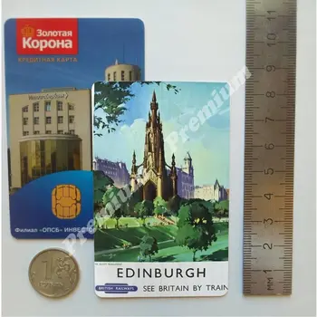 Skotsko suvenýr magnet ročník turistické plakát