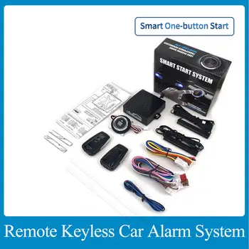 Smart One-tlačítko Start Auto Alarm Systém Push Engine Start Stop Tlačítko Zámku Zapalování, Imobilizér, alarm S Dálkovým Centrál Alarm Systém