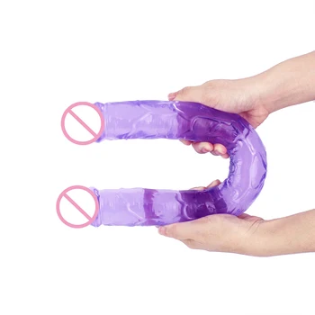SNAILAGE Nové sexuální hračky nadrozměrných large double dildo gay popruh na ženské pohlaví simulace penis dildo