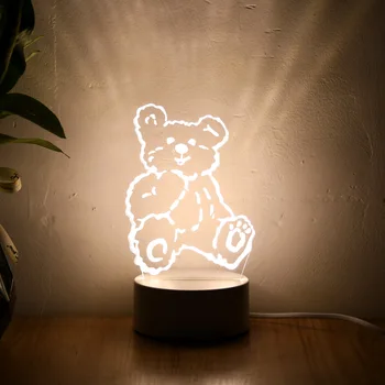 SOLOLANDOR 3D LED Lampa Kreativní 3D LED Noční Světlo Novinkou Iluzi Noční Lampa 3D Iluze Stolní Lampa Pro Domácí Dekorativní osvětlení