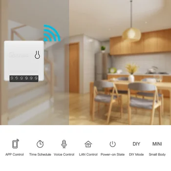 SONOFF MINI Wi-fi Smart Switch Modul 1/2/5/10ks Řadič Časovač, Vypínač, Hlasové Ovládání Práce s Amazon Alexa Google